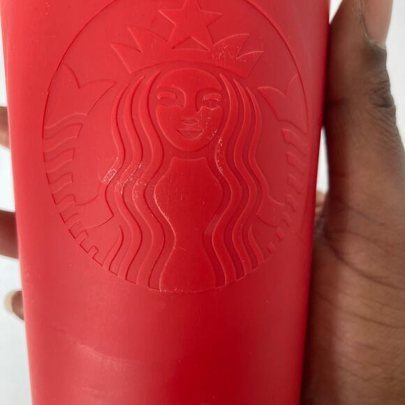 Rare Starbucks 2016 Matte Red Soft Touch Tumbler - Picture 4 of 10